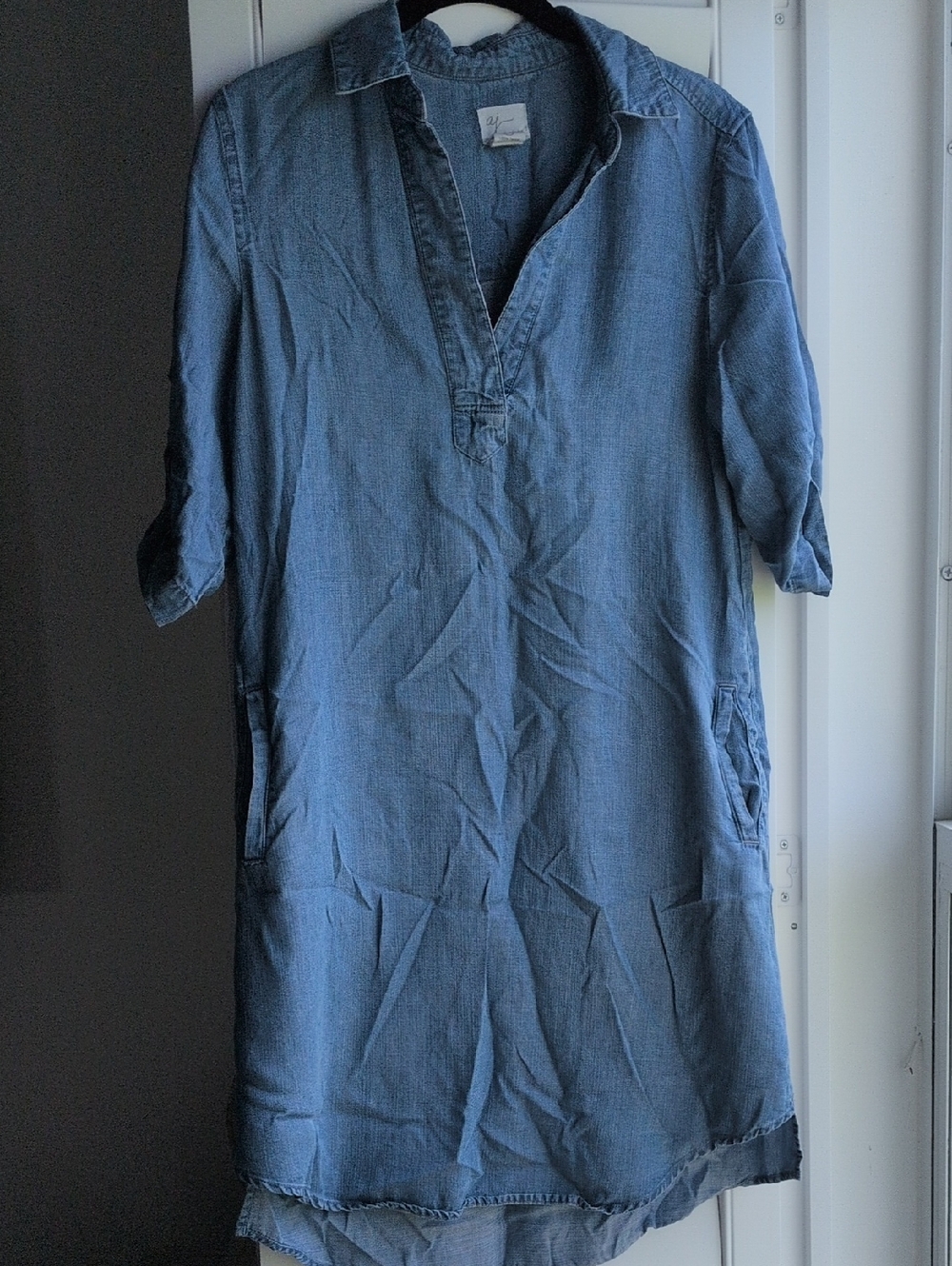 Andrea Jovine Light Blue Denim Tunic Dress